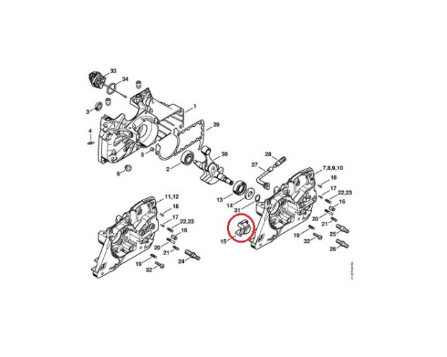 Amortizor (capac ambreiaj) drujba compatibil Stihl MS 341, MS 361