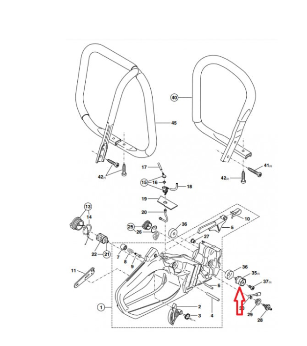 Amortizor drujba Dolmar 116, 120, Ps6000, Ps6800