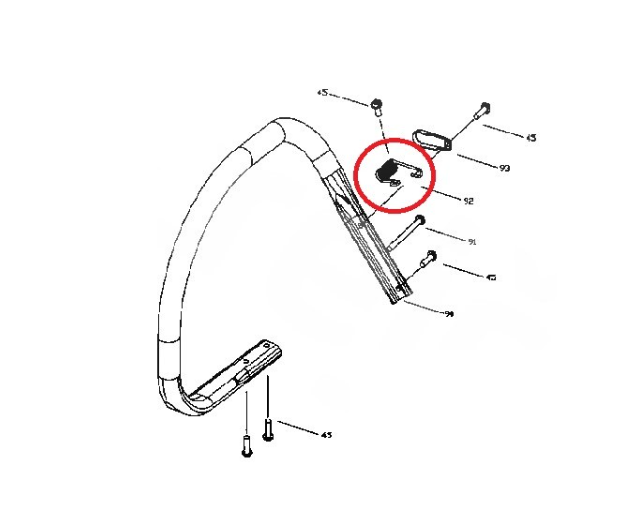 Amortizor drujba Partner P340S, P350S, P360S, Talon AC3110A6 (maner)