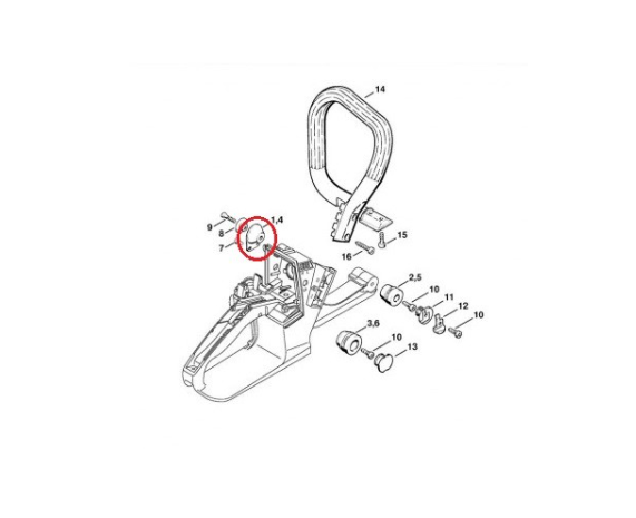 Amortizor talpa drujba compatibil Stihl MS 240/MS 260/MS 380