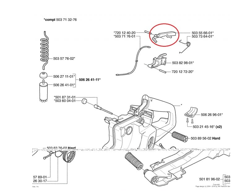 Blocator acceleratie Husqvarna 362 365 371 372 372xp