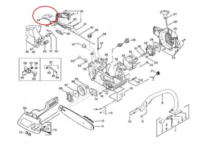 Blocator acceleratie drujba compatibil Partner 350/351