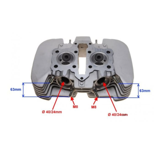 Chiulasa ATV Jialing 250cc (2 pistoane) -4T