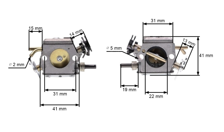 Carburator drujba Husqvarna 362, 365, 371, 372 (cal. 1)
