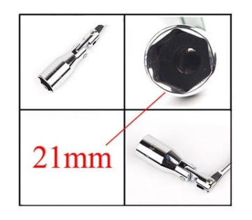 Cheie bujie 21mm (flexibila)
