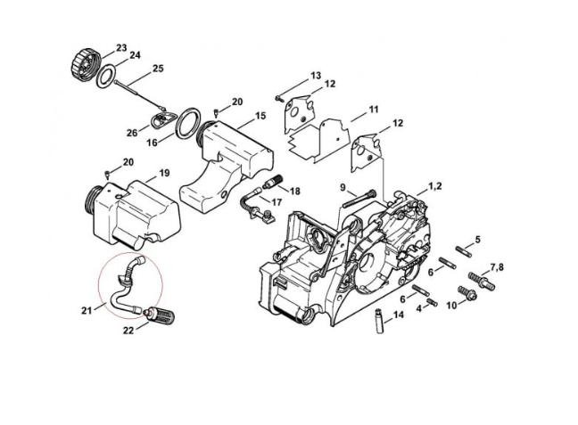 Furtun benzina drujba compatibil Stihl MS 170, MS 180