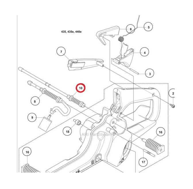 Furtun benzina retur drujba Husqvarna 435, 440, 445, 450