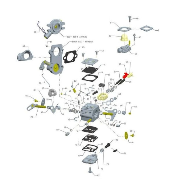 Kit reparatie carburator drujba Husqvarna 550XP, 570, 575XP (RB-130) Zama