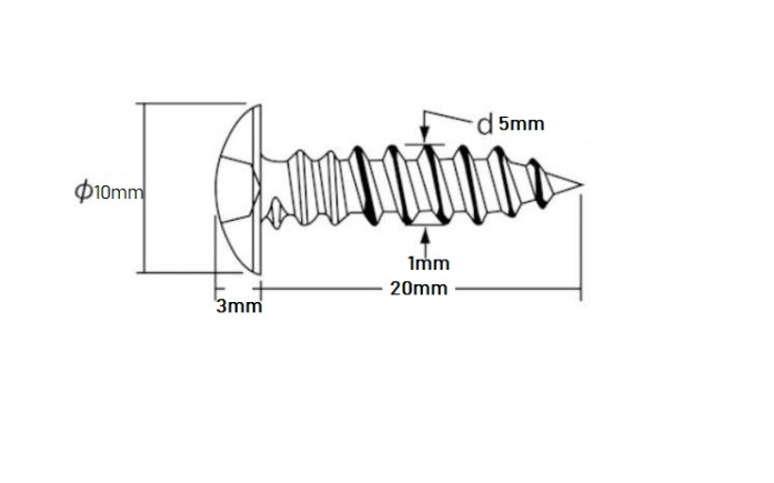 Set 10 buc suruburi Husqvarna 136 (M5 x 20mm)