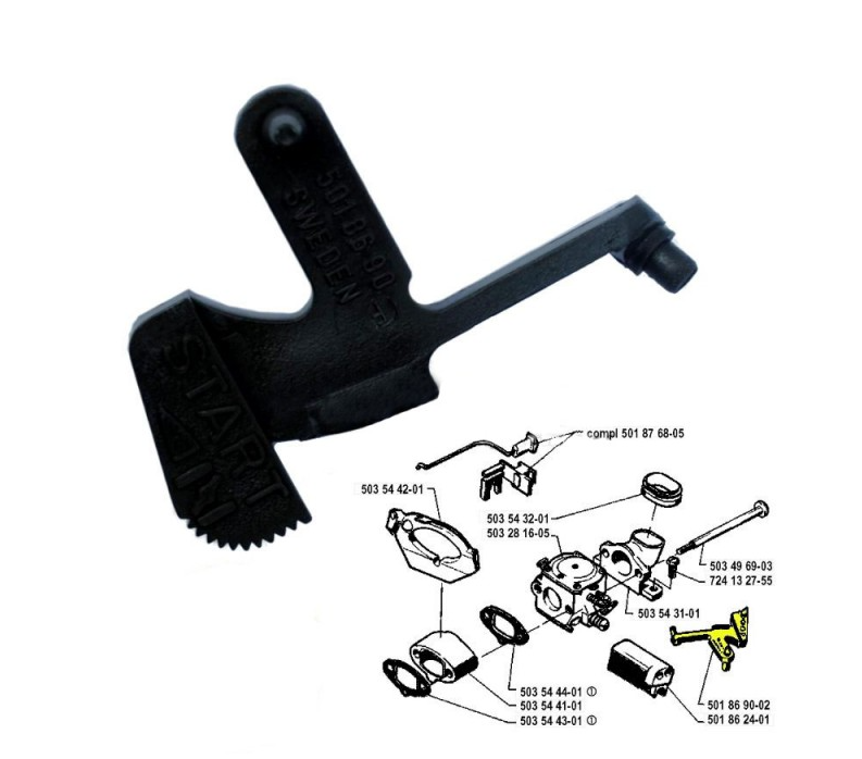 Tragaci soc drujba Husqvarna 154, 254, 257, 261, 262 original