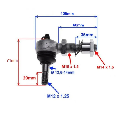 Cap bara ATV Bashan 150-250cc ATV QUAD 150-200-250cc , cu gresor , 4T