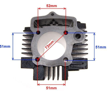 Set motor/Kit cilindru Cross/ATV 125cc (piston 54mm)-4T