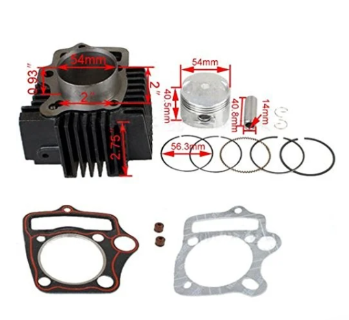 Set motor/Kit cilindru Cross/ATV 125cc (piston 54mm)-4T