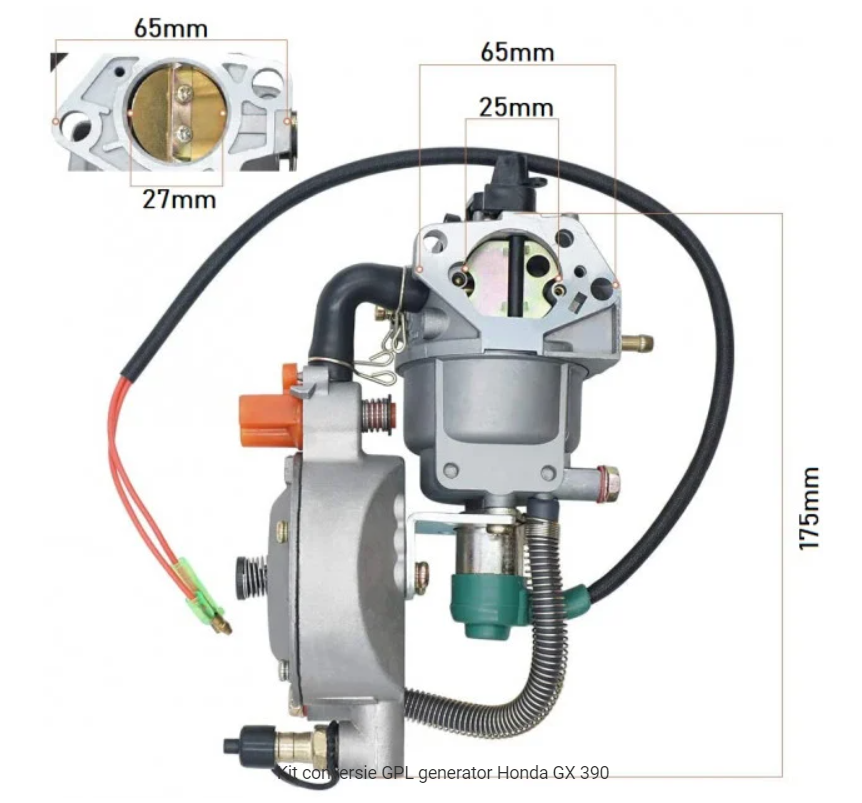 Carburator dublu drujba Honda GX160 , 168F