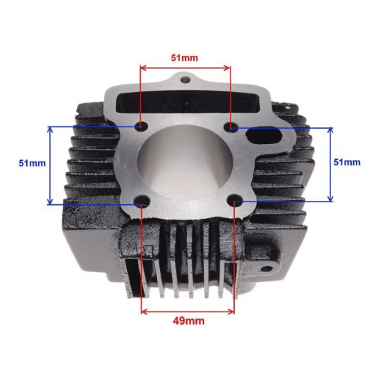 Kit cilindru/set motor Cross/ATV 107-110-125cc, 52.4mm , bolt de 13mm , 4T