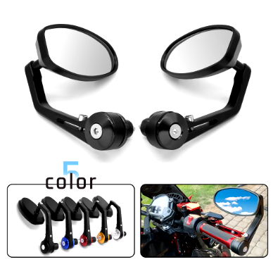 Oglinzi moto/scuter/ATV cu prindere pe ghidon , culoare rosu