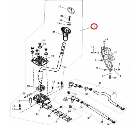 Schimbator vizeze complet ATV Linhai 260/300cc- 4T