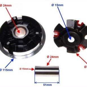 Variator Scuter Sport GY6 50-80cc - 4T
