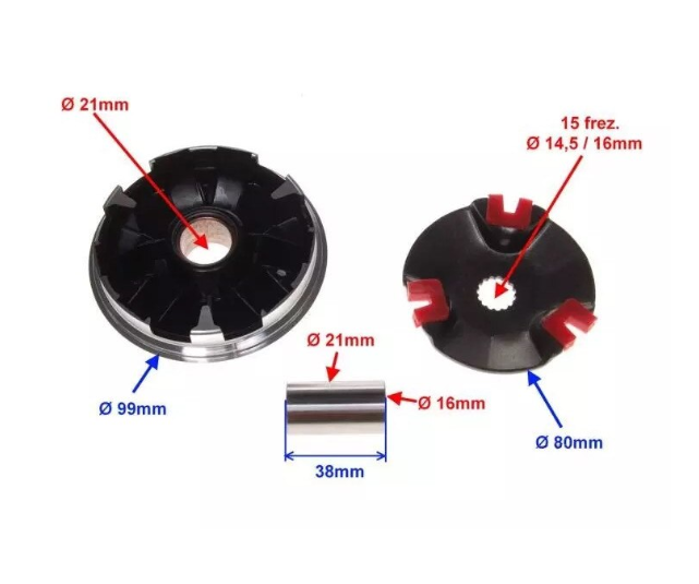 Variator scuter Yamaha JOG 90cc , motorizare 2T