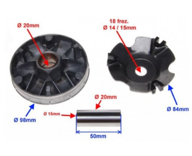 Variator scuter Piaggio 50-80cc -2T